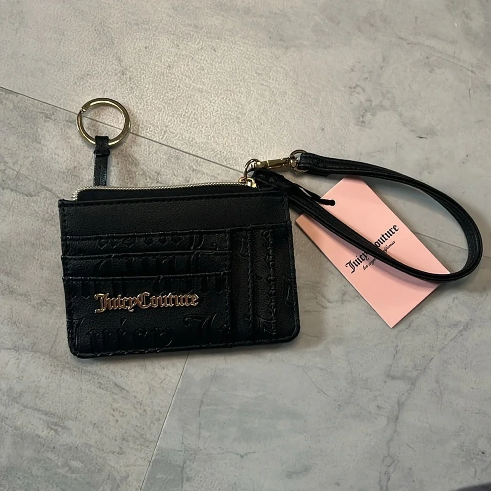 Juicy couture    ID wallet & card holder / key chain    black    Vegan leather